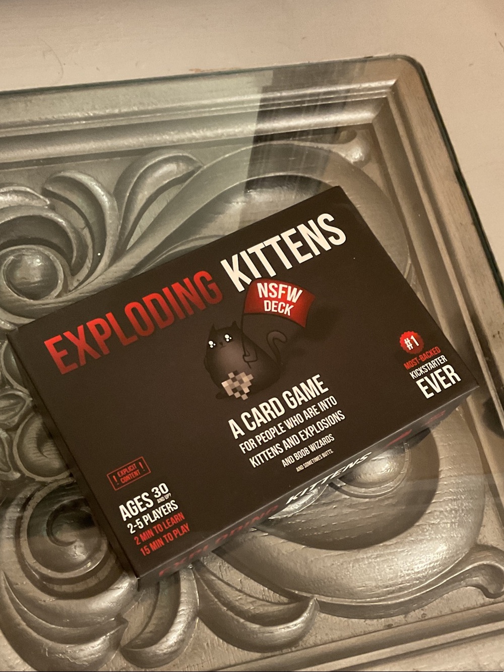 Exploding Kittens NSFW Deck Card Game - Black & Red